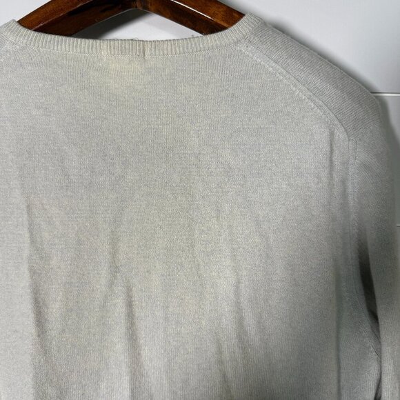 Malo 100% Cashmere Cardigan & Short Sleeve Sweater Cardigan Set Cream Sz Large - Picture 3 of 12